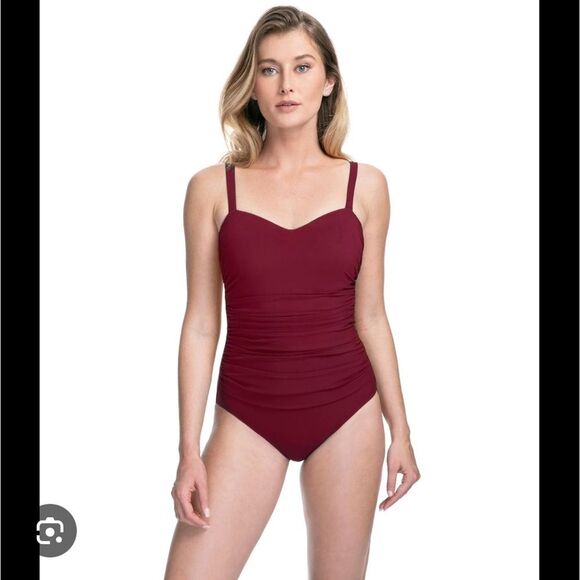 NWT Gottex Profile One Piece Swimsuit Tummy Control Sz 14 (D Cup) - Picture 1 of 11
